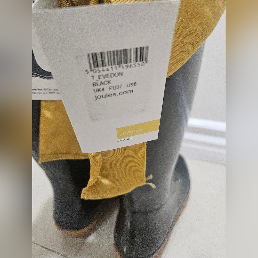Joules Black Rain Boots - Picture 8 of 8